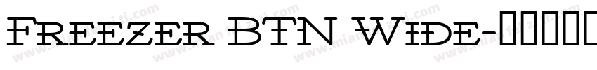 Freezer BTN Wide字体转换